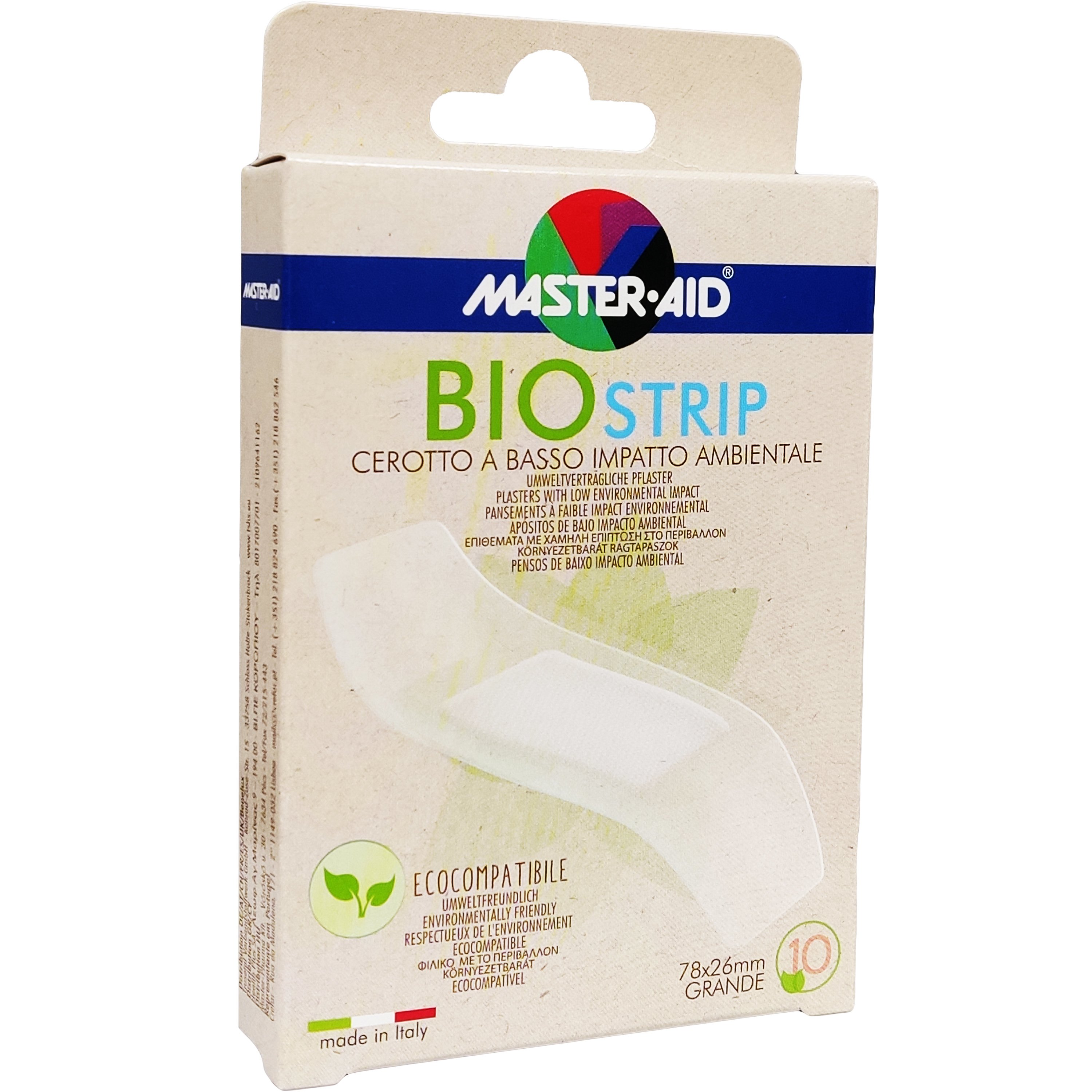 Master Aid Master Aid Bio Strip 78mm x 26mm Grande Καινοτόμο Οικολογικό Επίθεμα Ιδανικό για Μικροτραύματα 10 Τεμάχια