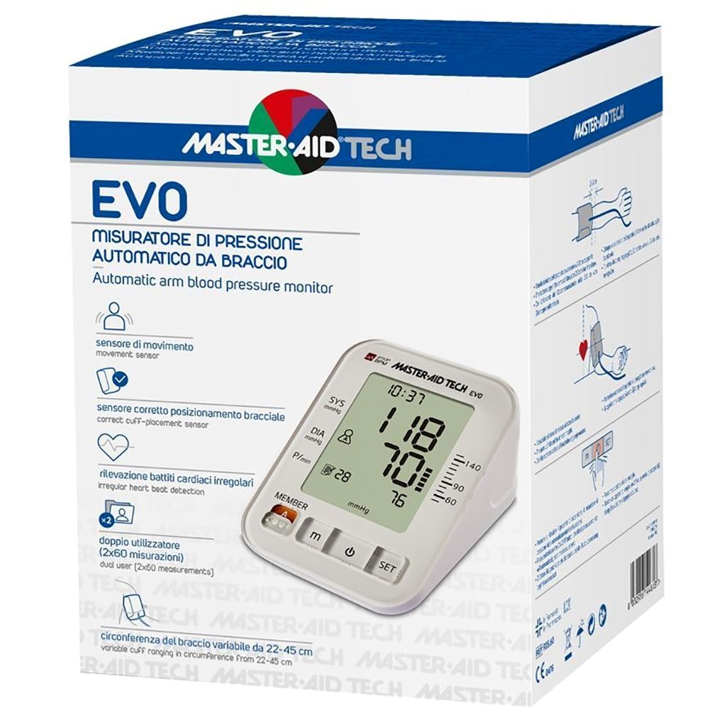 Health Aid Master Aid EVO Αυτόματο Πιεσόμετρο Βραχίονα με Αισθητήρα Κίνησης