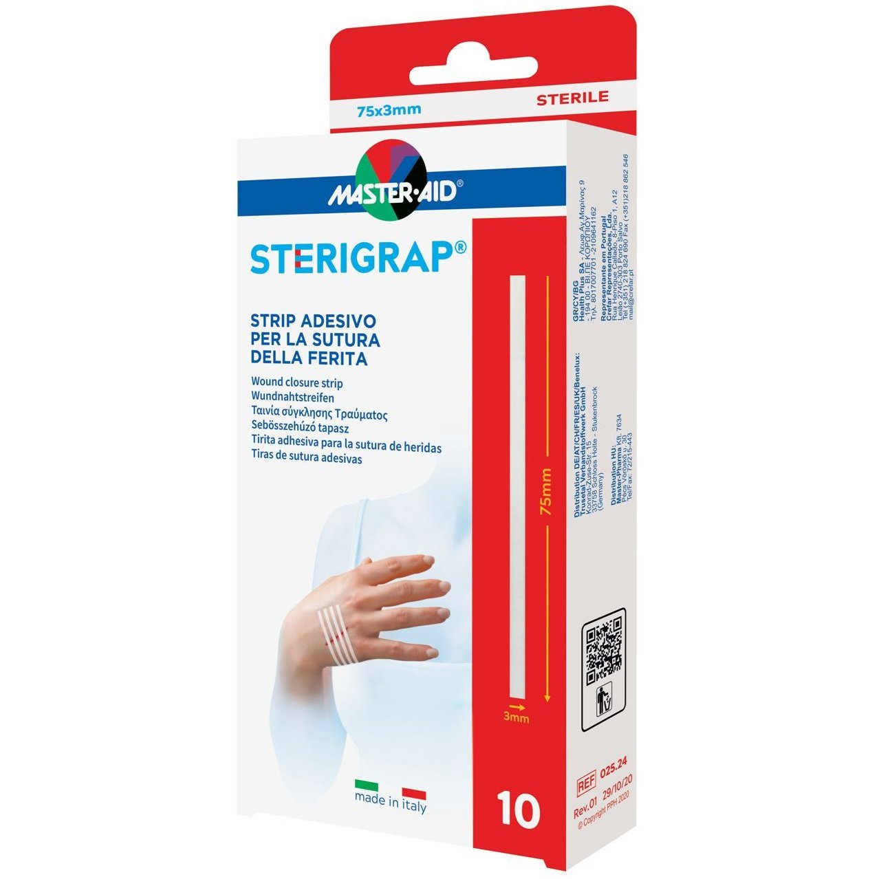 Master Aid Master-Aid Sterigrap Ταινία Σύγκλισης Τραύματος 32x8mm, 10 Τεμάχια