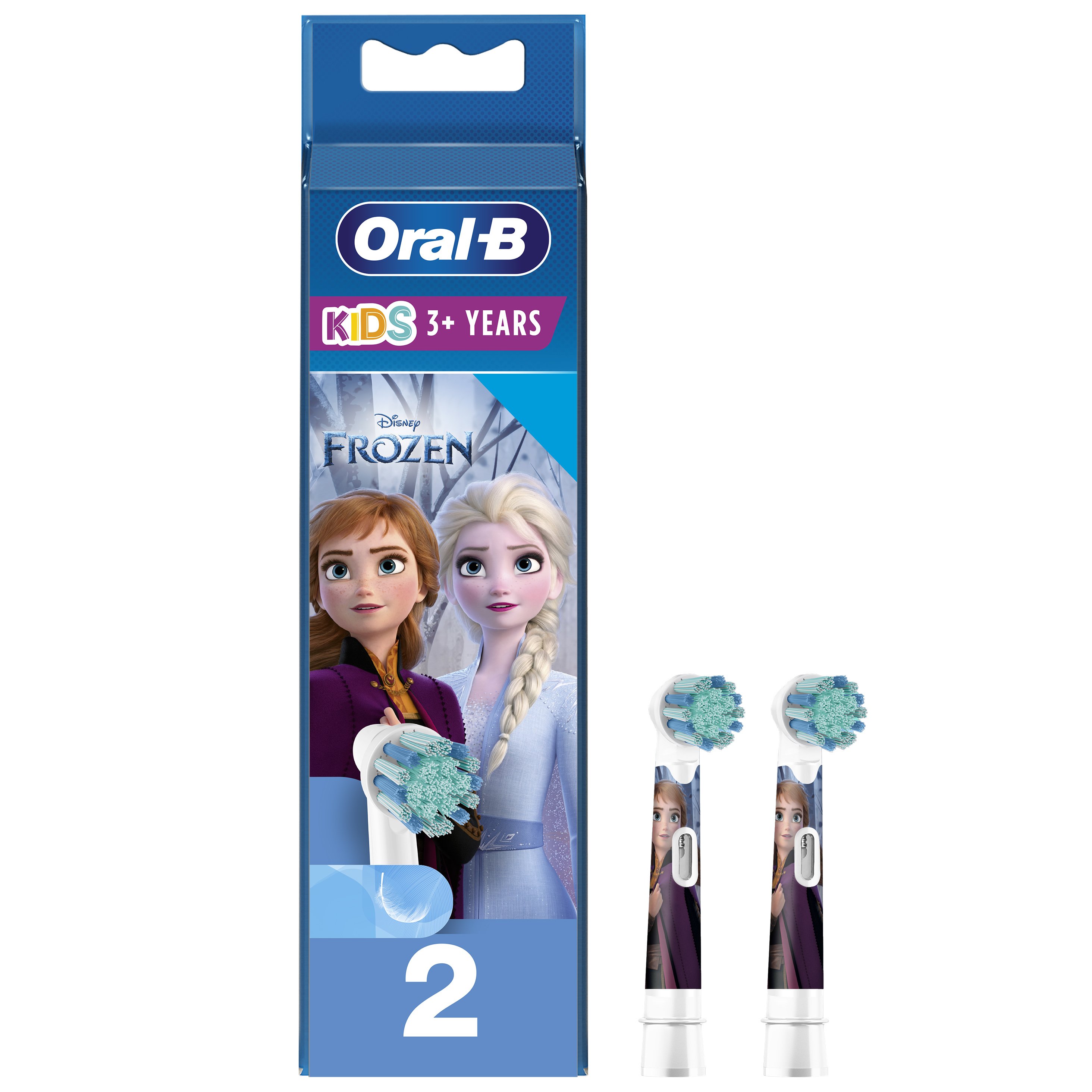 Oral-B Oral-B Kids Frozen II Electric Toothbrush Replacement Heads Extra Soft Ανταλλακτικές Κεφαλές Παιδικής Ηλεκτρικής Οδοντόβουρτσας με Πολύ Μαλακές Ίνες & Χαρακτήρες της Ταινίας Frozen II 2 Τεμάχια