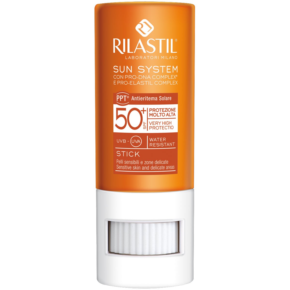 Rilastil Rilastil Sun System Transparent Stick SPF50+ Αντηλιακό Διάφανο Stick Πολύ Υψηλής Προστασίας Προσώπου Σώματος για τις Ευαίσθητες Ζώνες 8.5ml