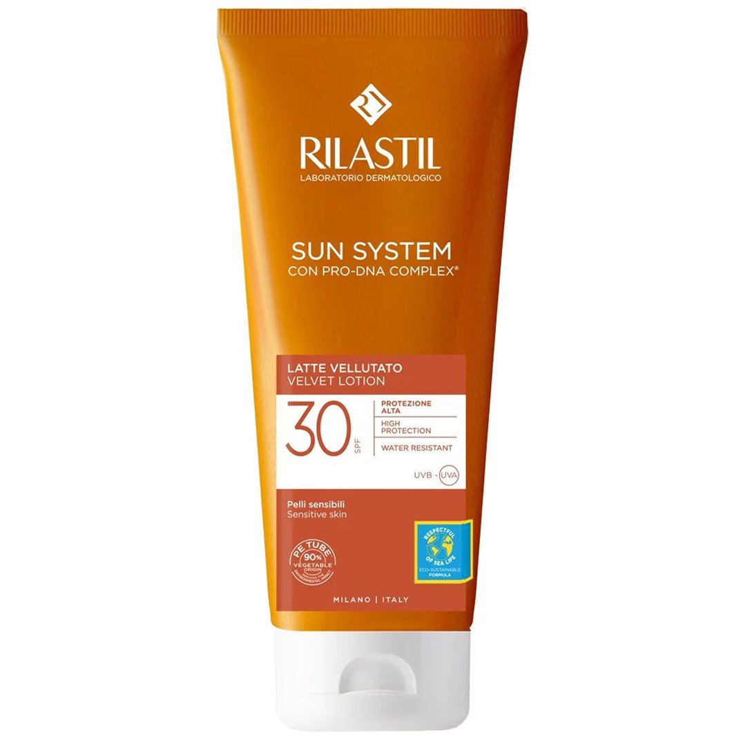 Rilastil Rilastil Sun System Velvet Lotion Spf30, Αντηλιακό Γαλάκτωμα Προσώπου, Σώματος Υψηλής Προστασίας 200ml