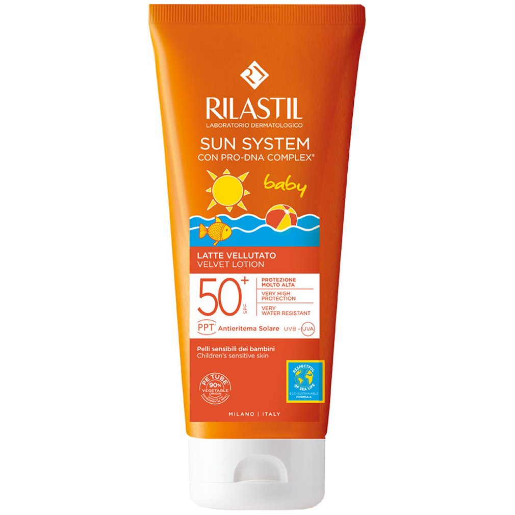 Rilastil Rilastil Sun System Baby Velvet Lotion Spf50+ Αντηλιακό Γαλάκτωμα Πολύ Υψηλής Προστασίας Για Βρέφη & Παιδιά 200ml