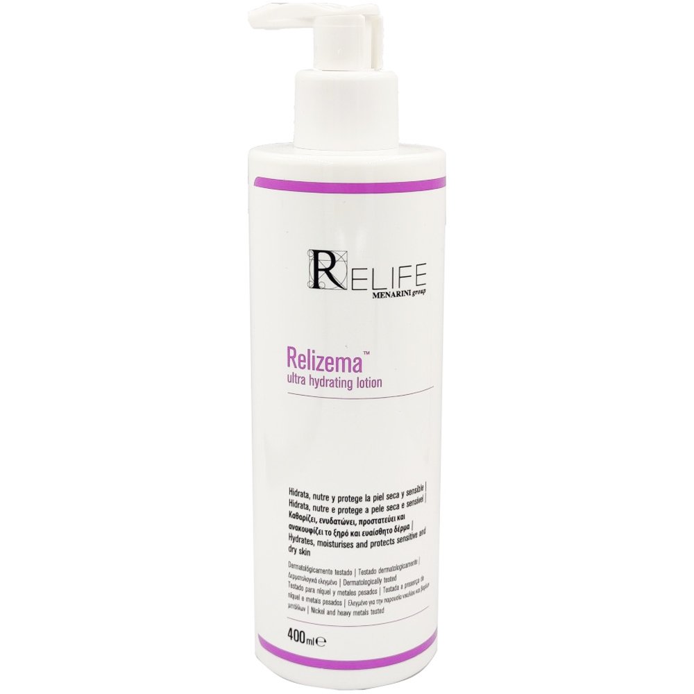 Menarini Relife Relizema Ultra Hydrating Body Lotion Ενυδατικό Γαλάκτωμα Σώματος για Ευαίσθητο & Ξηρό Δέρμα που Χαρίζει Προστασία & Απαλή Καθαριότητα 400ml