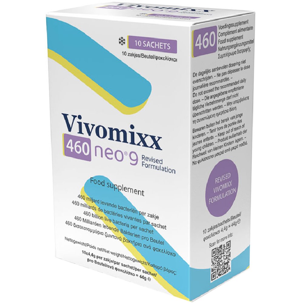 Vivomixx 460 NEO 9 Συμπλήρωμα Διατροφής Προβιοτικών για την Υποστήριξη της Εντερικής Ισορροπίας & της Πεπτικής Λειτουργίας 10 Sachets φωτογραφία