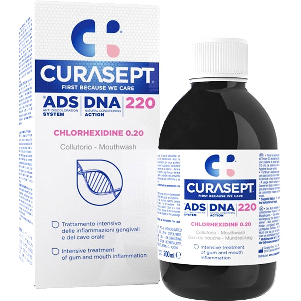 Curasept ADS DNA 220 Στοματικό Διάλυμα με Αντιμικροβιακή Προστασία για την Εντατική Θεραπεία των Ουλών & της Στοματικής Κοιλότητας 200ml