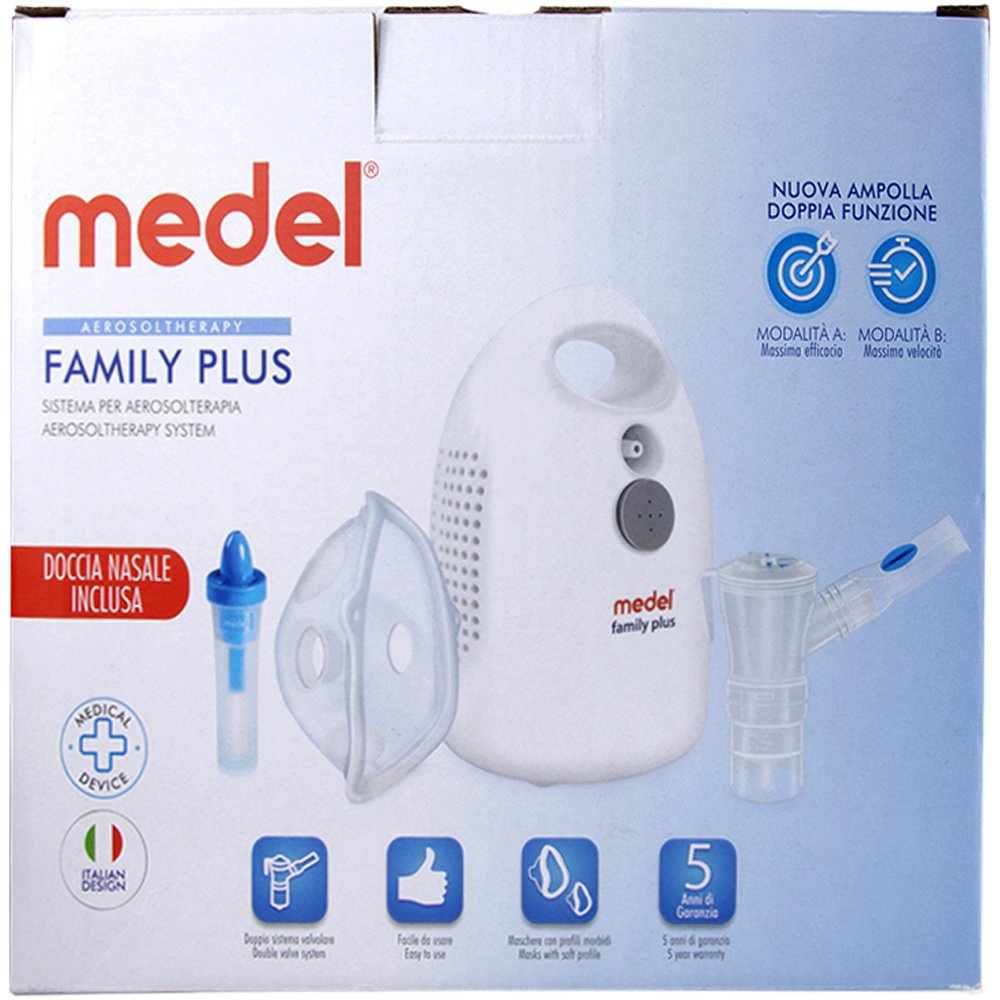 Medel Medel Aerosoltherapy Family Plus Νεφελοποιητής για Όλη την Οικογένεια με Τεχνολογία Βελτιωμένης Αναπνοής 1 Τεμάχιο