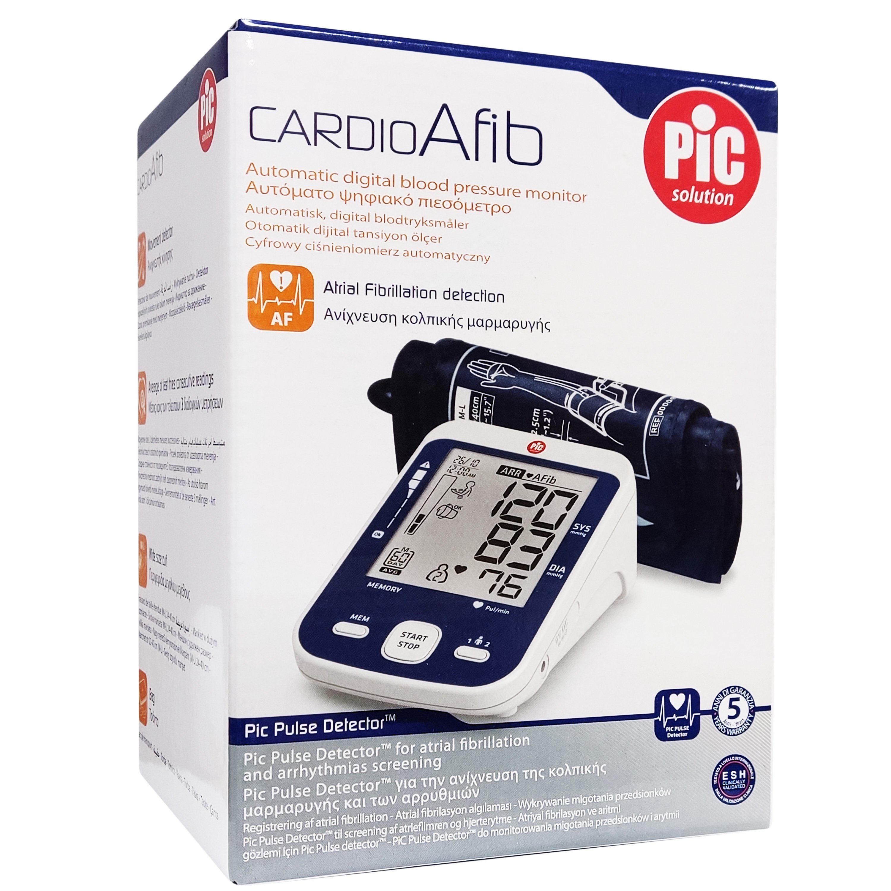 Pic Solution Cardio Afib Automatic Blood Presure Monitor Αυτόματο Ψηφιακό Πιεσόμετρο με Ανίχνευση Κολπικής Μαρμαρυγής 1 Τεμάχιο φωτογραφία