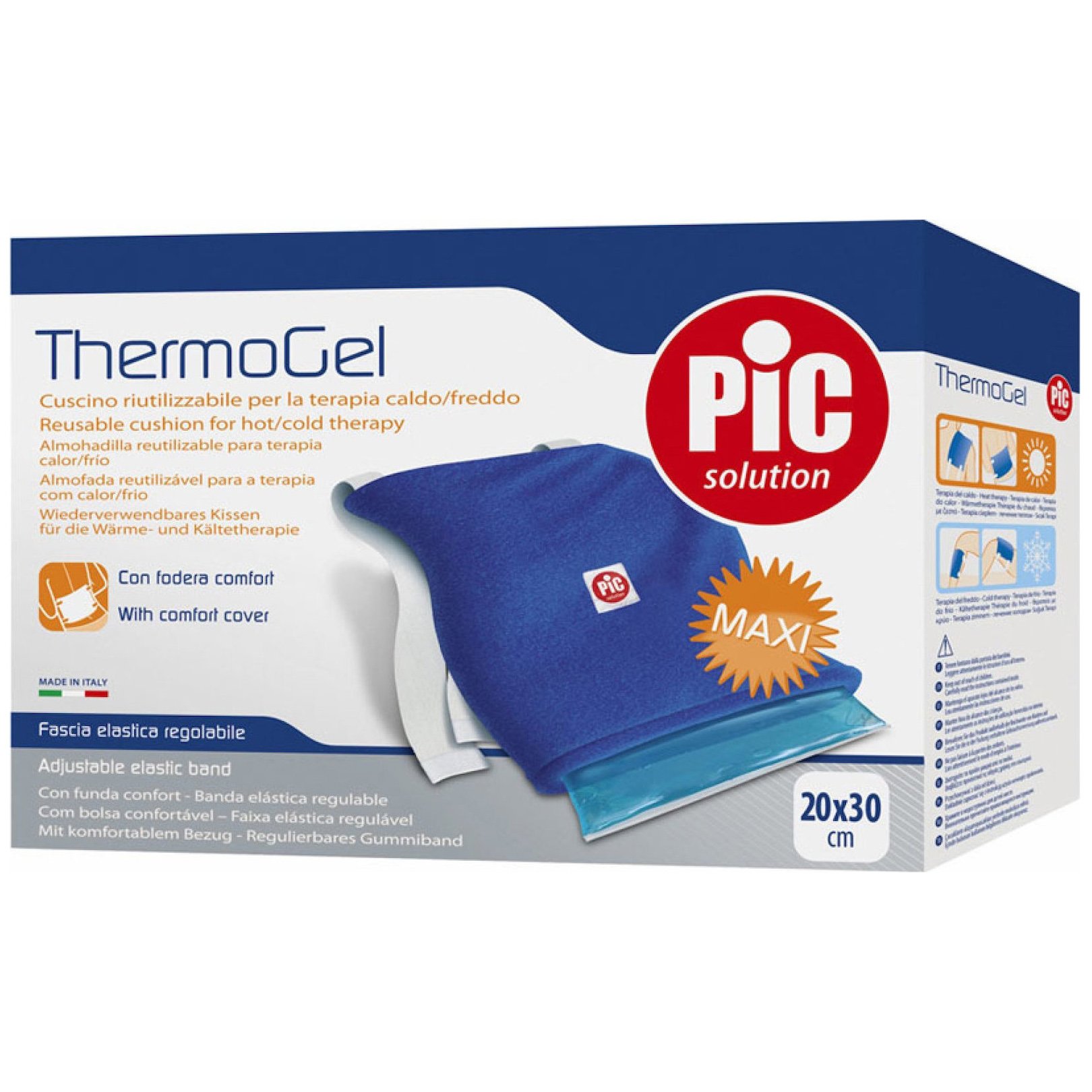 Pic Pic Solution Thermogel 20x30cm Παγοκύστη & Θερμοφόρα Πολλαπλών Χρήσεων για Φυσική Ανακούφιση Από τον Πόνο 1 Τεμάχιο