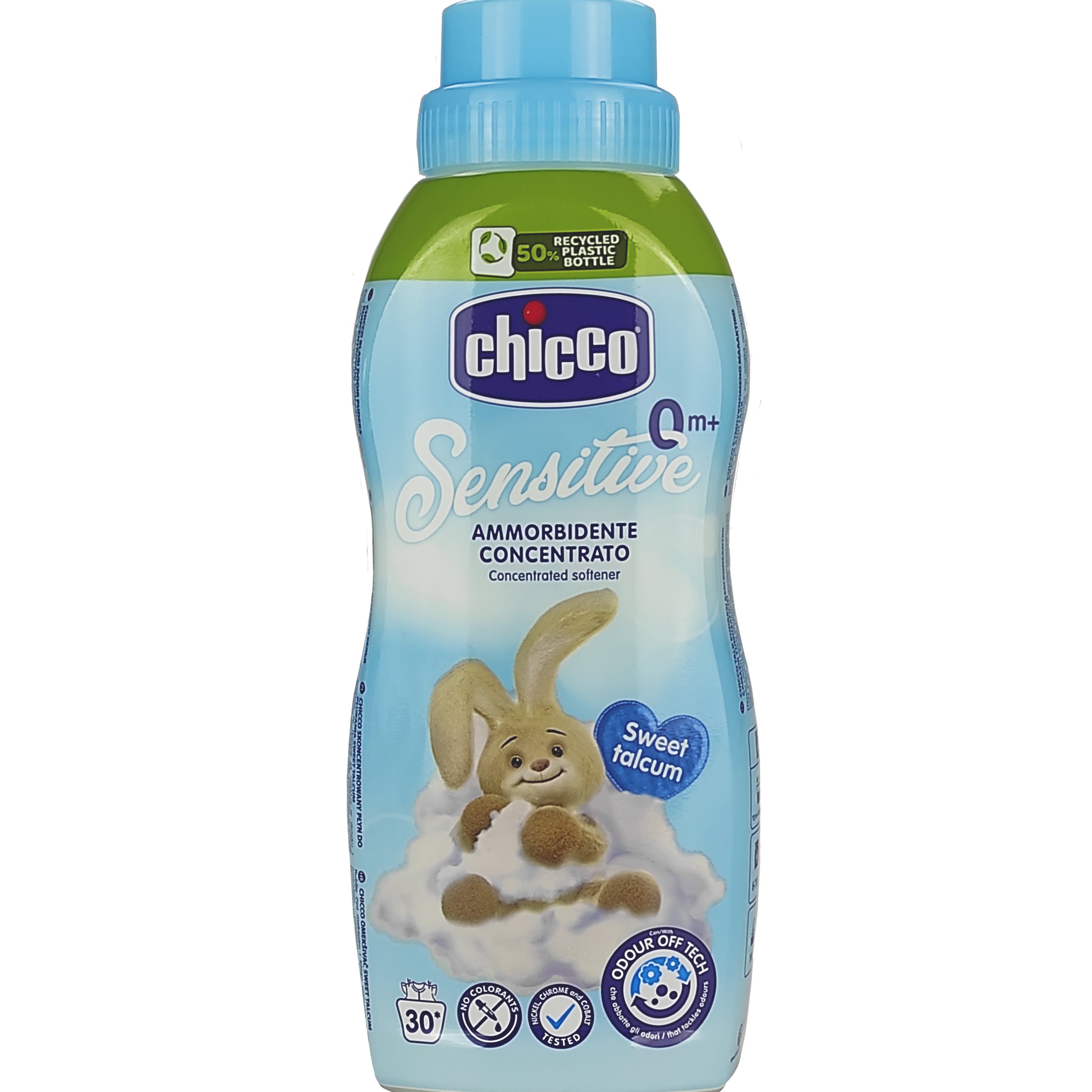 Chicco Sensitive Sweet Talcum 0m+ Υπερσυμπυκνωμένο Μαλακτικό Ρούχων Ταλκ 750ml