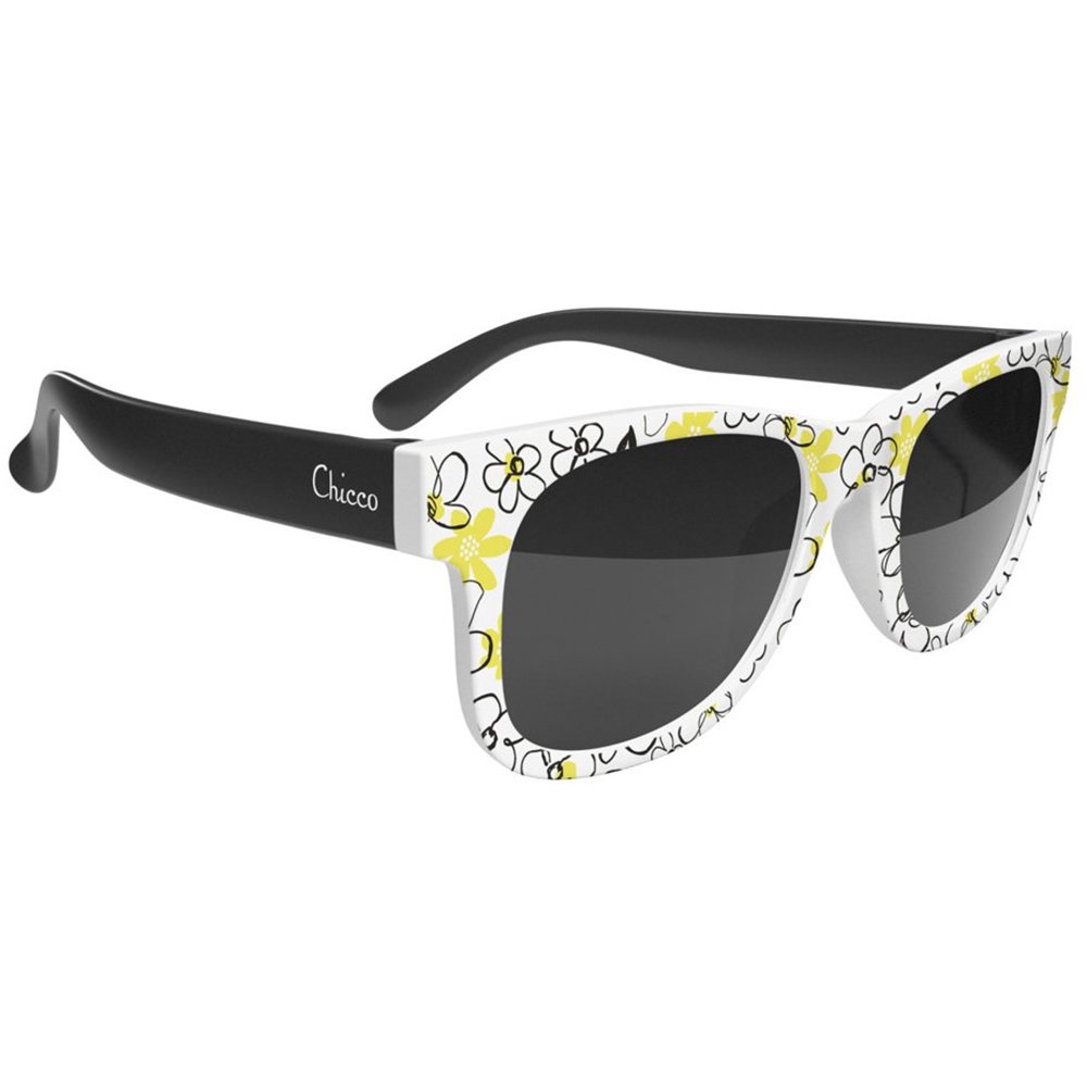 Chicco Chicco Kids Sunglasses Παιδικά Γυαλιά Ηλίου Flowers 24m+ Κωδ K50-11470-00, 1 Τεμάχιο - Άσπρο/ Μαύρο