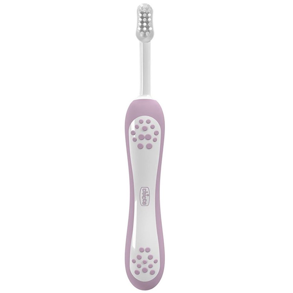 Chicco Chicco First Milk Teeth Toothbrush 6-36m Παιδική Οδοντόβουρτσα για τα Πρώτα Νεογιλά Δοντάκια 1 Τεμάχιο - Ροζ