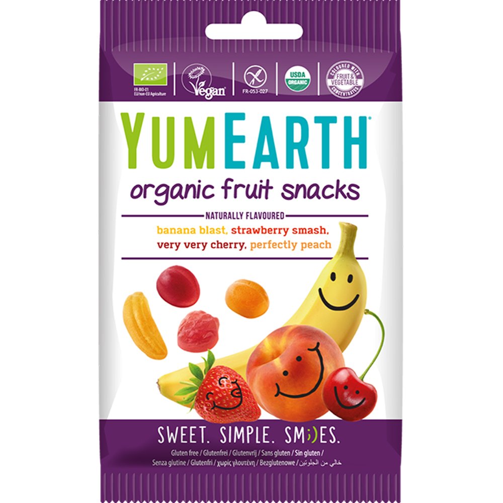 YumEarth YumEarth Organic Fruit Snacks Mixed Flavored Βιολογικά Ζελεδάκια με Διάφορες Γεύσεις Φρούτων 50g