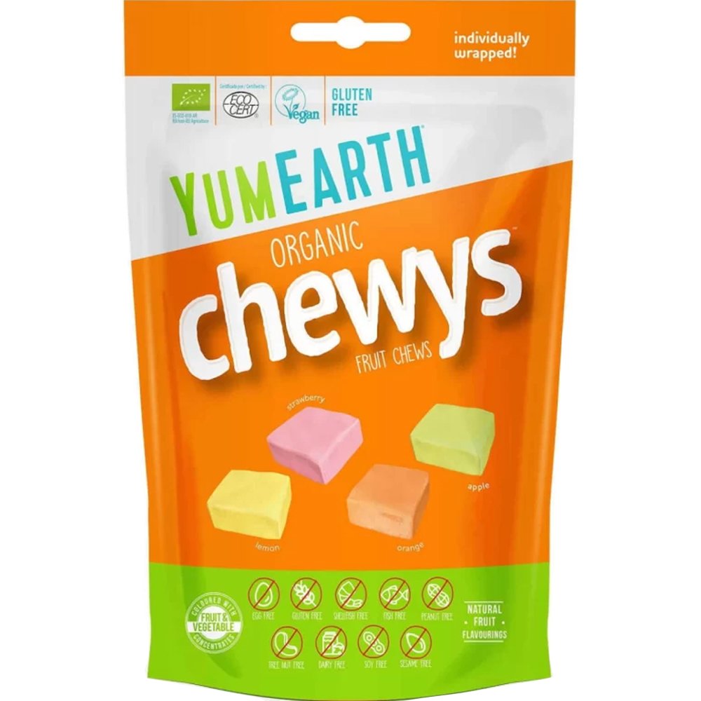 YumEarth YumEarth Organic Fruit Chews Βιολογικές Μαλακές Καραμέλες με Γεύσεις Φρούτων 142g