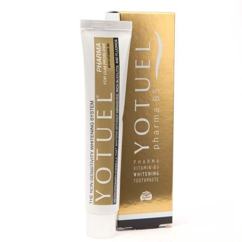 YOTUEL Yotuel Pharma B5 Whitening Toothpaste Λευκαντική Οδοντόκρεμα Καθημερινής Χρήσης που Βοηθά στην Προστασία των Ούλων με Φυσικά Ένζυμα & Βιταμίνη Β5 50ml