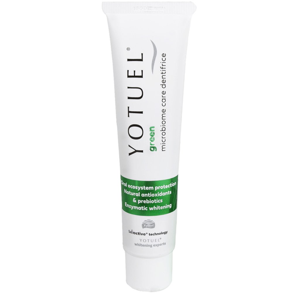 YOTUEL Yotuel Green Natural Microbiome Protection Dentrifice Λευκαντική Οδοντόκρεμα με Φυσικά Συστατικά που Αποκαθιστά την Ισορροπία του Στοματικού Μικροβιώματος 75ml