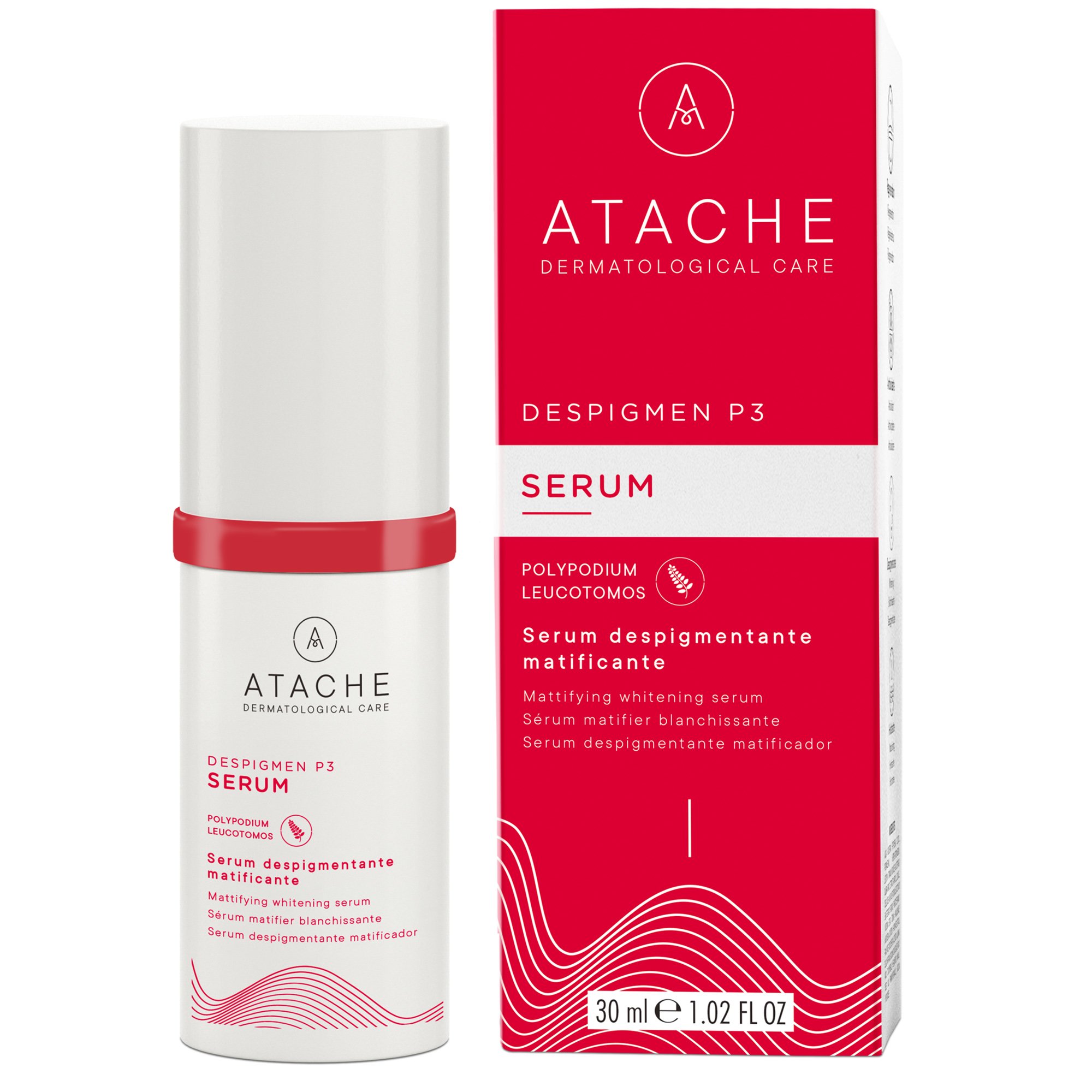 Atache Atache Despigmen P3 Mattifying Whitening Serum Ορός Αποχρωματισμού & Ενυδάτωσης Προσώπου που Ισορροπεί τη Χρώση στις Θαμπές Επιδερμίδες 30ml