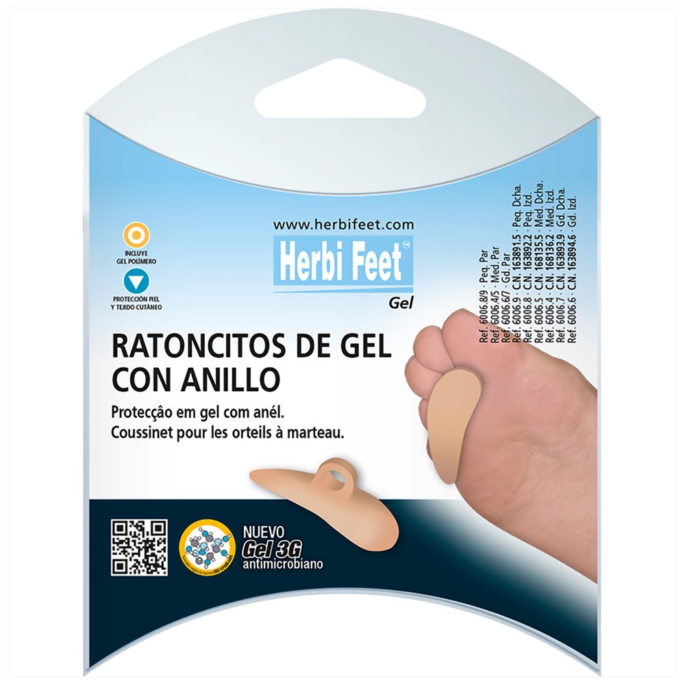 Herbi Feet Herbi Feet Gel Toe Crest With Ring Μπεζ 1 Τεμάχιο - Small,Πέλμα Σφυροδακτυλίας με Gel