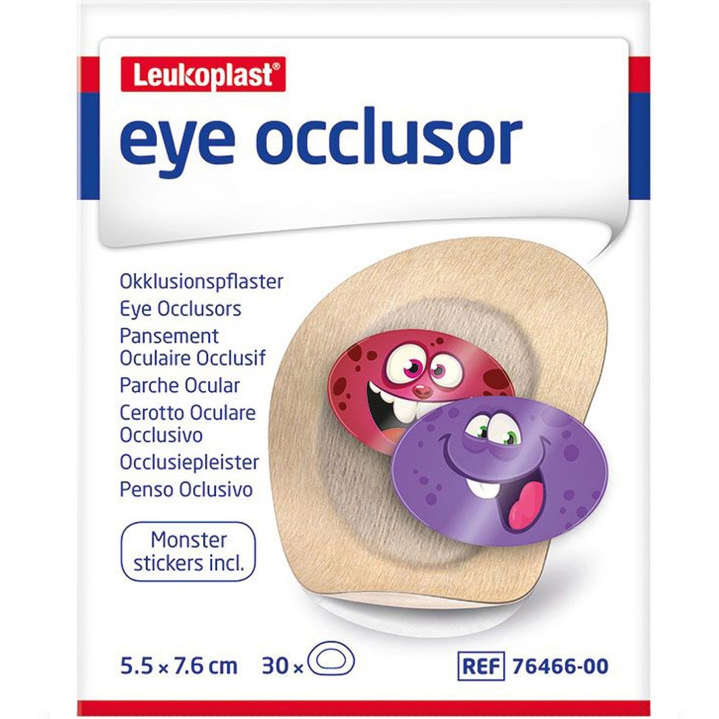 Leukoplast Leukoplast Eye Occlusor 5.5cm x 7.6cm Υποαλλεργικά Αυτοκόλλητα Φωτοστεγανά Επιθέματα Ματιών 30 Τεμάχια