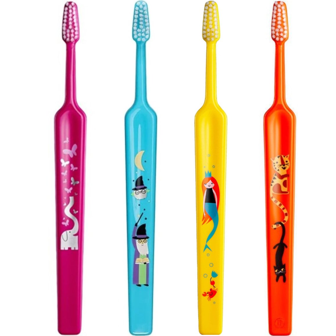 Tepe Tepe Kids Mini Extra Soft Toothbrush 3 Years+ Παιδική Οδοντόβουρτσα με Πολύ Μαλακές Ίνες & Πολύ Μικρή Κεφαλή 4 Τεμάχια - Multicolor 1