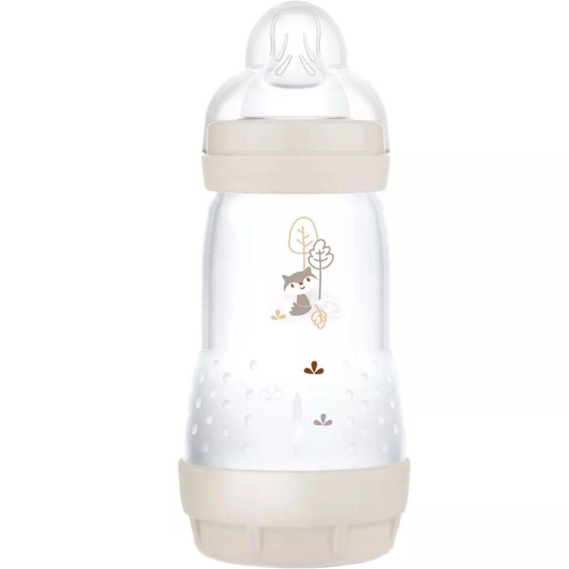 Mam Mam Easy Start Anti-Colic Plastic Bootle 2m+ Μπιμπερό Πολυπροπυλενίου με Θηλή Σιλικόνης Μεσαίας Ροής & Σύστημα Κατά των Κολικών 260ml, Κωδ 351SUc - Κρεμ 2