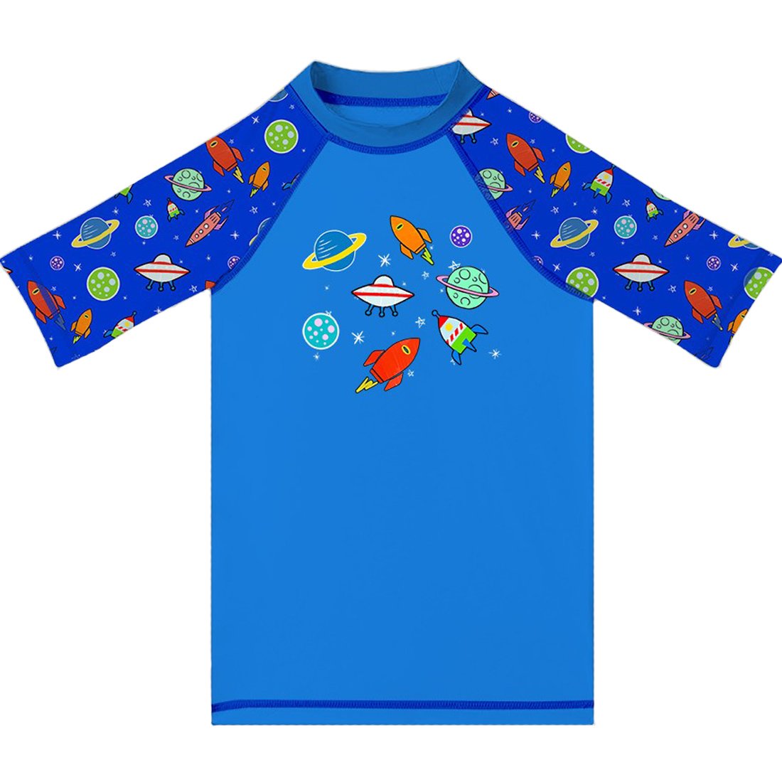 SlipStop SlipStop Spaceships UV Shirt Κωδ 82153 Παιδική Μπλούζα με Αντηλιακή Προστασία, 1 Τεμάχιο 10 to 11 Years (140-166cm)