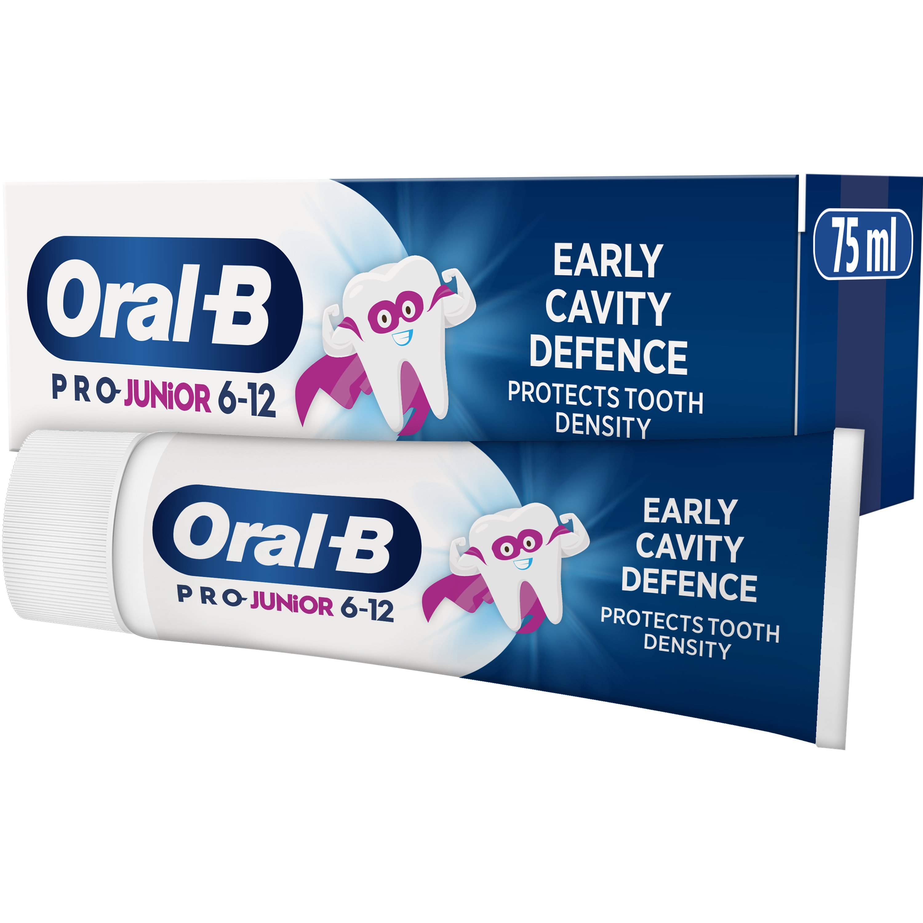 Oral-B Oral-B Pro Junior 6-12 Years Toothpaste Παιδική Οδοντόκρεμα με Κατάλληλη Περιεκτικότητα σε Φθόριο & Απαλή Γεύση Μέντας 75ml