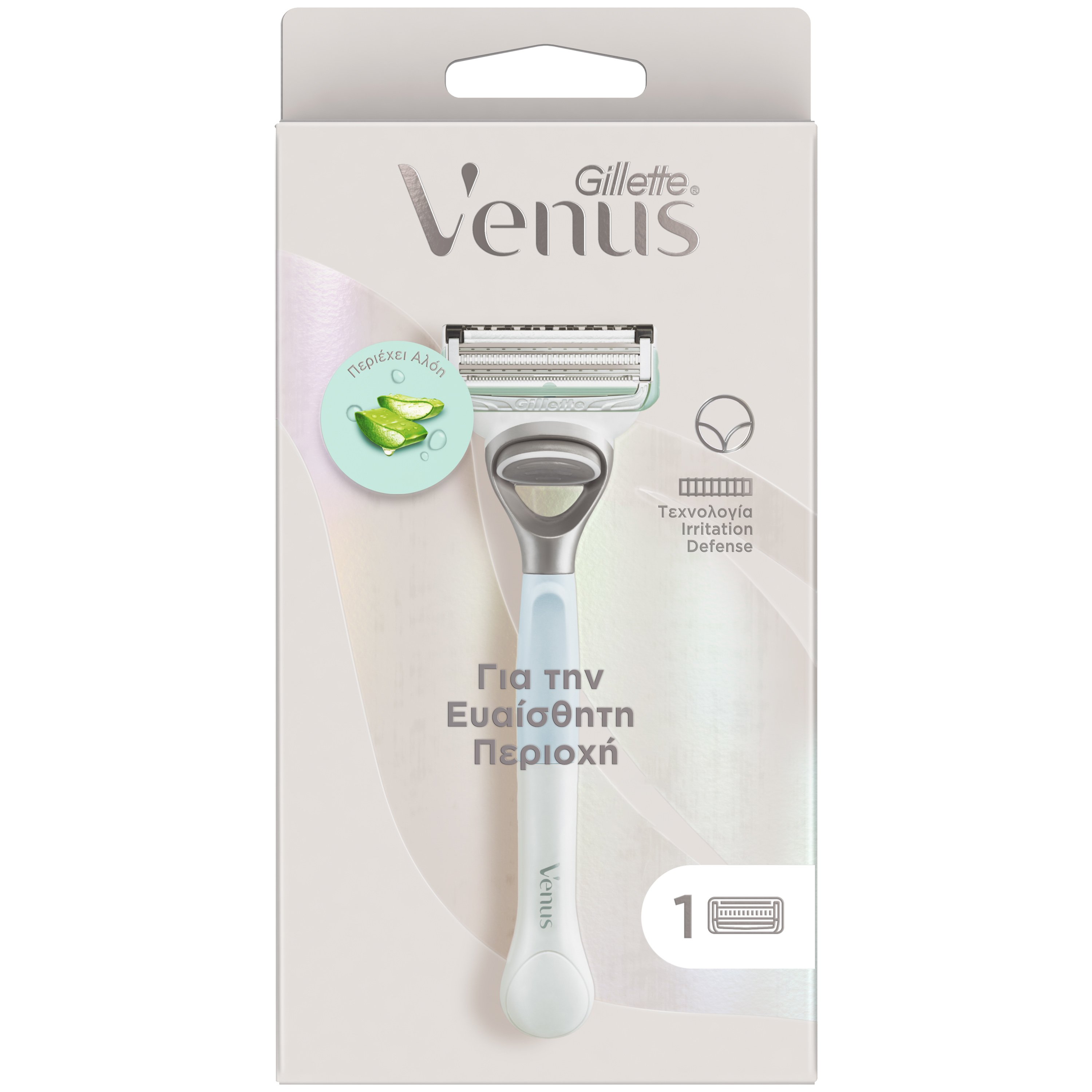 Gillette Gillette Venus for Pubic Hair & Skin Razor Γυναικεία Ξυριστική Μηχανή για την Ευαίσθητη Περιοχή με Αλόη 1 Τεμάχιο