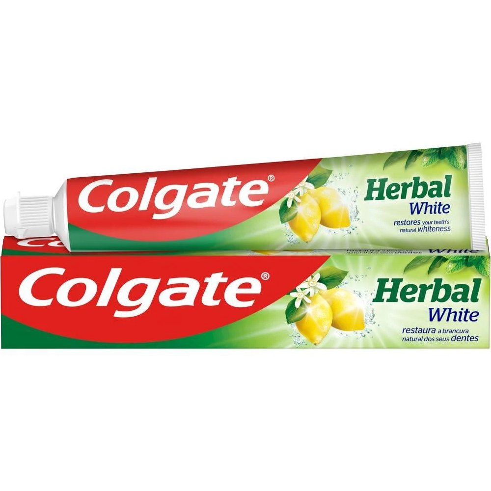 Colgate Colgate Herbal White Toothpaste Οδοντόκρεμα με Λεμόνι & Εκχυλίσματα Βοτάνων για Καθαρή Αναπνοή & Φυσικά Λευκά Δόντια 75ml