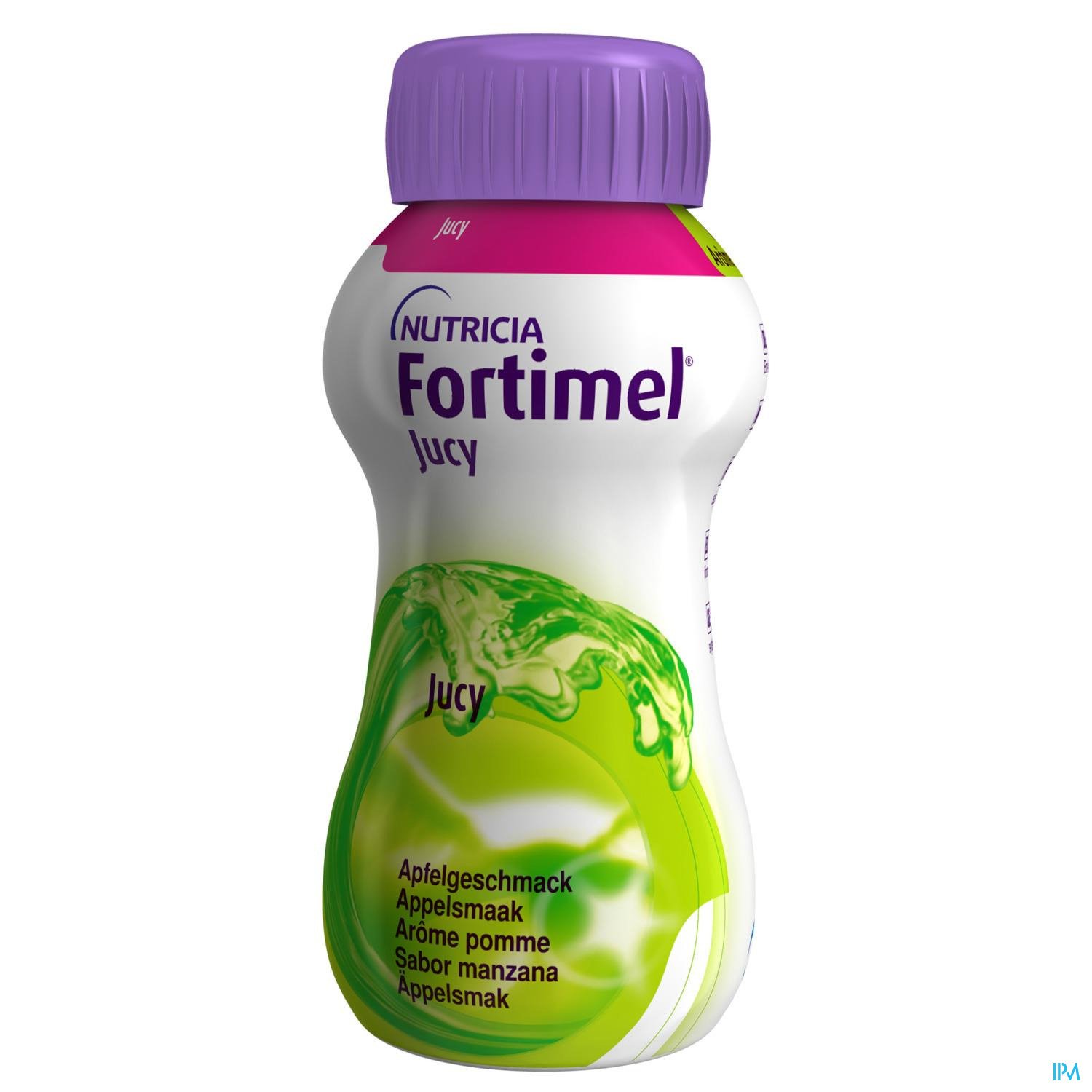 Nutricia Nutricia Fortimel Jucy Apple Συμπλήρωμα Διατροφής - Θρεπτικό Σκεύασμα Υψηλής Ενέργειας, Χωρίς Γλουτένη με Γεύση Μήλο 800ml (4x200ml)