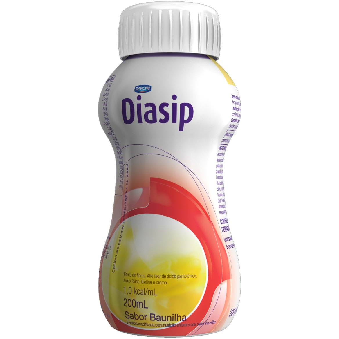 Nutricia Nutricia Diasip Vanilla Flavour Πόσιμο Θρεπτικό Σκεύασμα με Χαμηλό Γλυκαιμικό Δείκτη & Γεύση Βανίλια 4x200ml