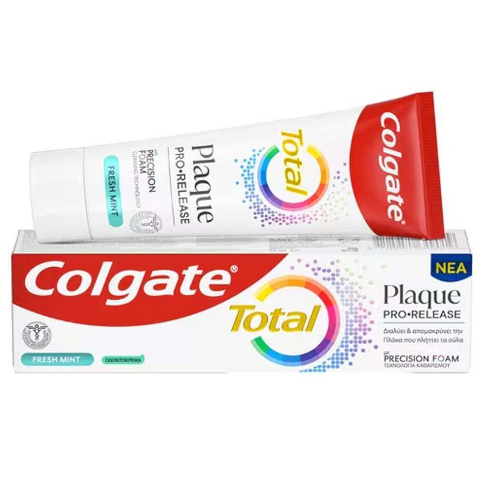 Colgate Colgate Total Plaque Pro-Release Fresh Mint Οδοντόκρεμα που Λειαίνει & Απομακρύνει την Πλάκα 75ml