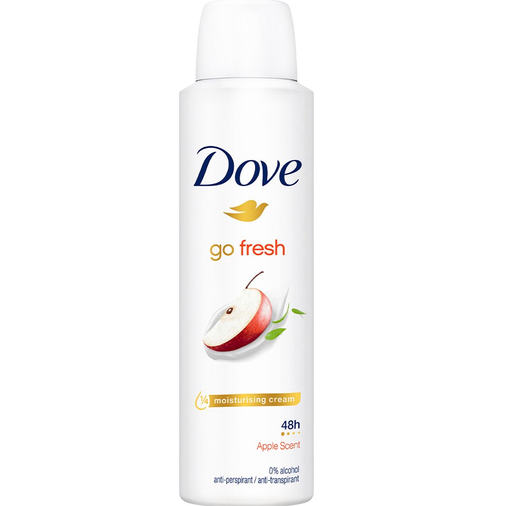 Dove Dove Go Fresh Apple 48h Anti-Perspirant Spray Γυναικείο Αποσμητικό Spray για 48ωρη Προστασία από τον Ιδρώτα που Χαρίζει Ενυδάτωση με Άρωμα Μήλο 150ml