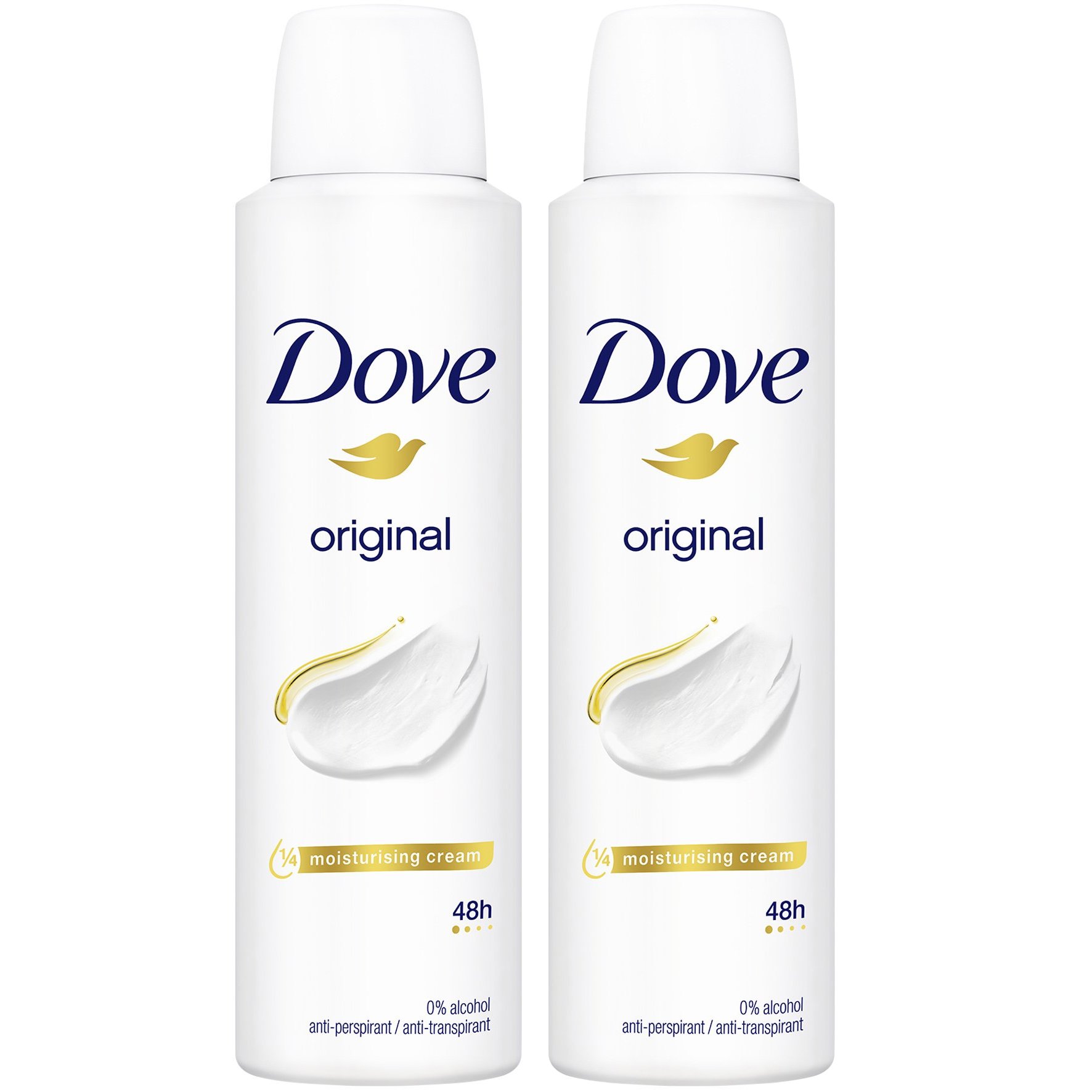 Dove Dove Πακέτο Προσφοράς Original 48h Anti-Perspirant Spray Αποσμητικό Spray για Αντιιδρωτική Προστασία Έως 48 Ώρες 2x150ml (1+1 Δώρο)