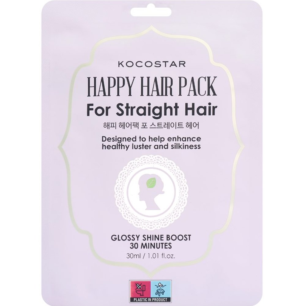 Kocostar Vican Kocostar Happy Hair Pack for Straight Hair Θρεπτική Μάσκα - Σκουφάκι για Ίσια Μαλλιά 1 Τεμάχιο