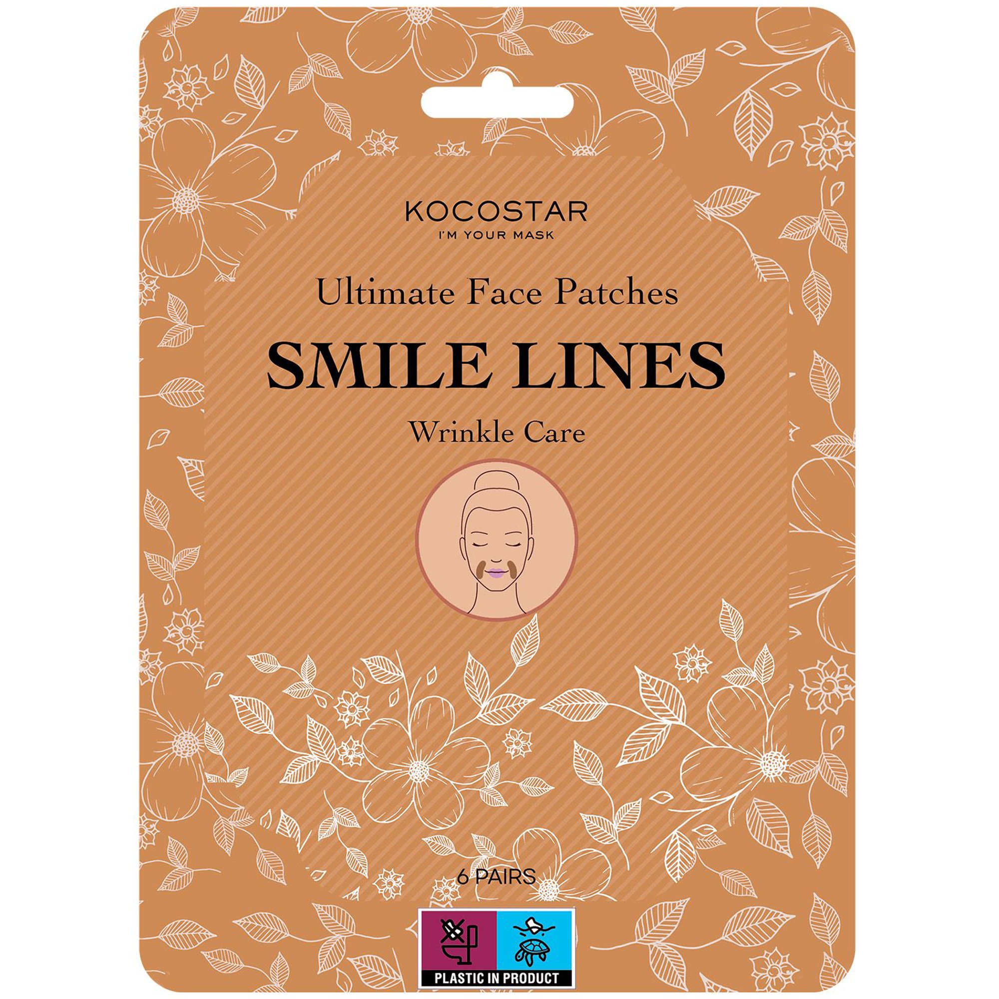 Kocostar Kocostar Wrinkle Care Smile Lines Ultimate Face Patches Επιθέματα για Αποτελεσματική Αντιμετώπιση των Ρυτίδων Γύρω από το Στόμα 6 Ζευγάρια