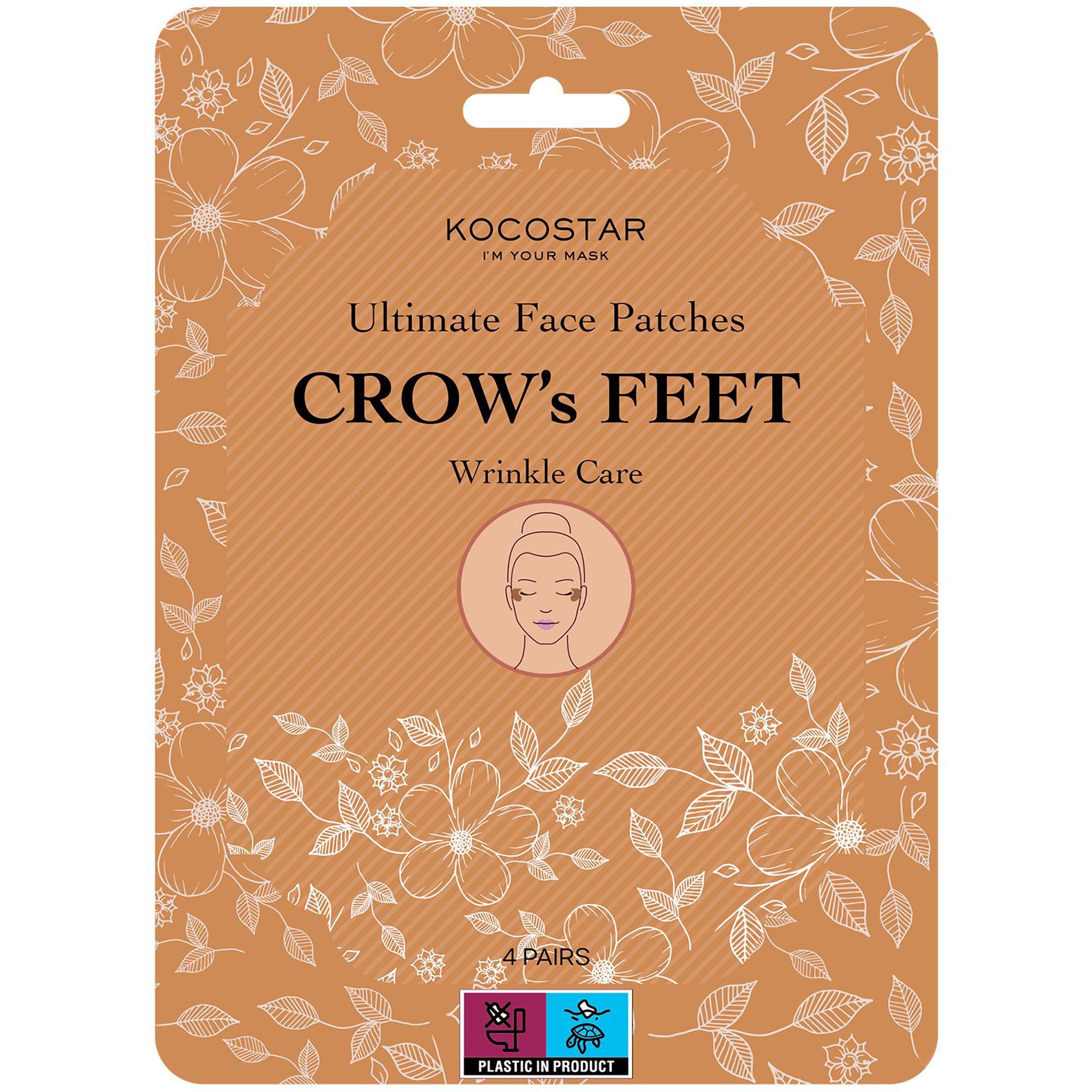 Kocostar Kocostar Crow's Feet Wrinkle Care Ultimate Face Patches Επίθεμα Υδρογέλης για Αποτελεσματική Αντιμετώπιση των Ρυτίδων στις Γωνίες των Ματιών 4 Ζευγάρια