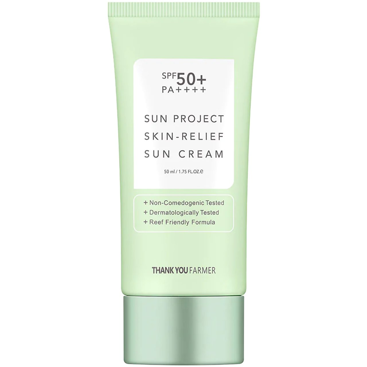 Thank You Farmer Thank You Farmer Sun Project Skin Relief Face Sun Cream Spf50+, Αντηλιακό Γαλάκτωμα Προσώπου, Πολύ Υψηλής Προστασίας για Επιδερμίδες με Ακμή 50ml