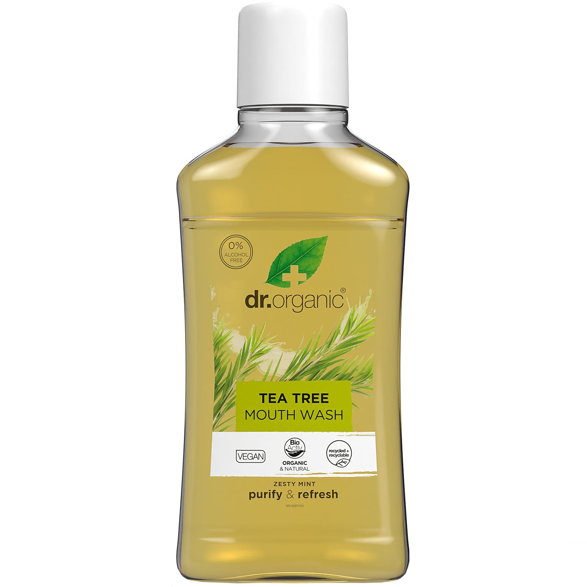 Dr Organic Dr Organic Tea Tree Mouthwash Στοματικό Διάλυμα με Δροσερό Άρωμα Μέντας 500ml