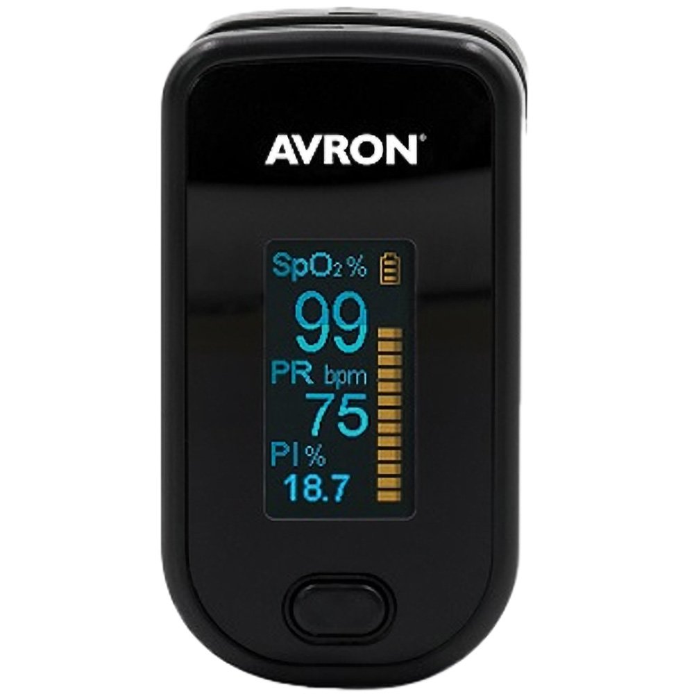 AVRON Avron OxyCheck Fingertip Pulse Oxymeter Παλμικό Οξύμετρο Δακτύλου με Δυνατότητα Προβολής Δεδομένων από 4 Διαφορετικές Πλευρές 1 Τεμάχιο