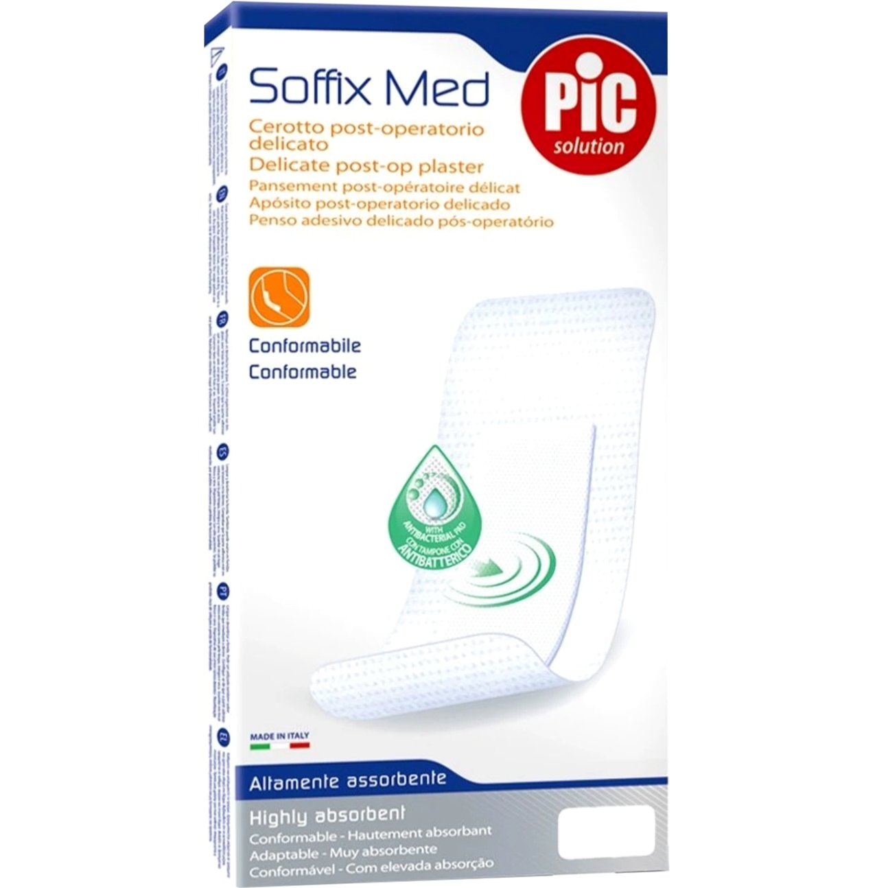 Pic Solution Soffix Med Delicate Post-op Plaster Λευκά Αποστειρωμένα Μετεγχειρητικά Αυτοκόλλητα Επιθέματα με Υψηλή Απορροφητικότητα 5 Τεμάχια - 12cm x 10cm φωτογραφία