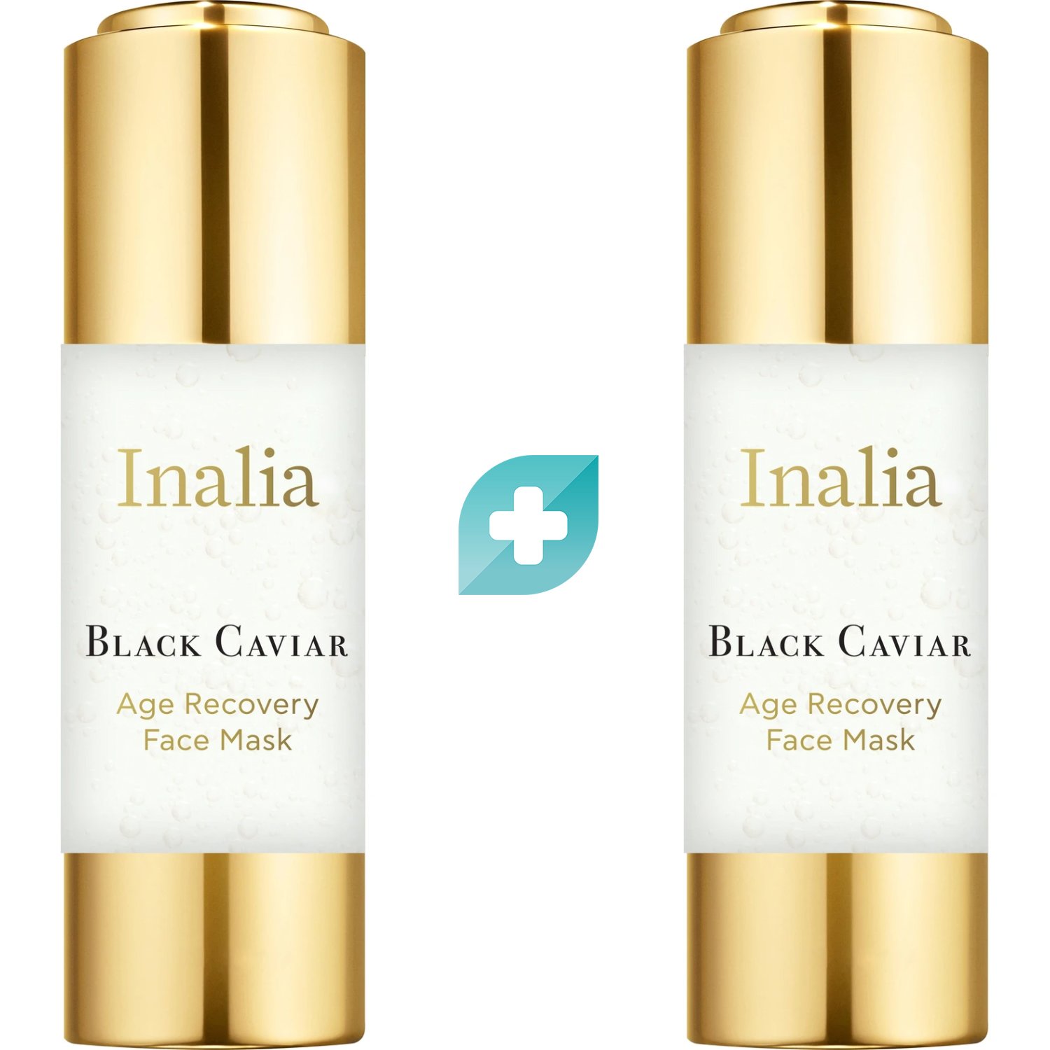 Inalia Σετ Inalia Black Caviar Age Recovery Face Mask Αντιρυτιδική Μάσκα Προσώπου με Εκχύλισμα Χαβιαριού 2x30ml