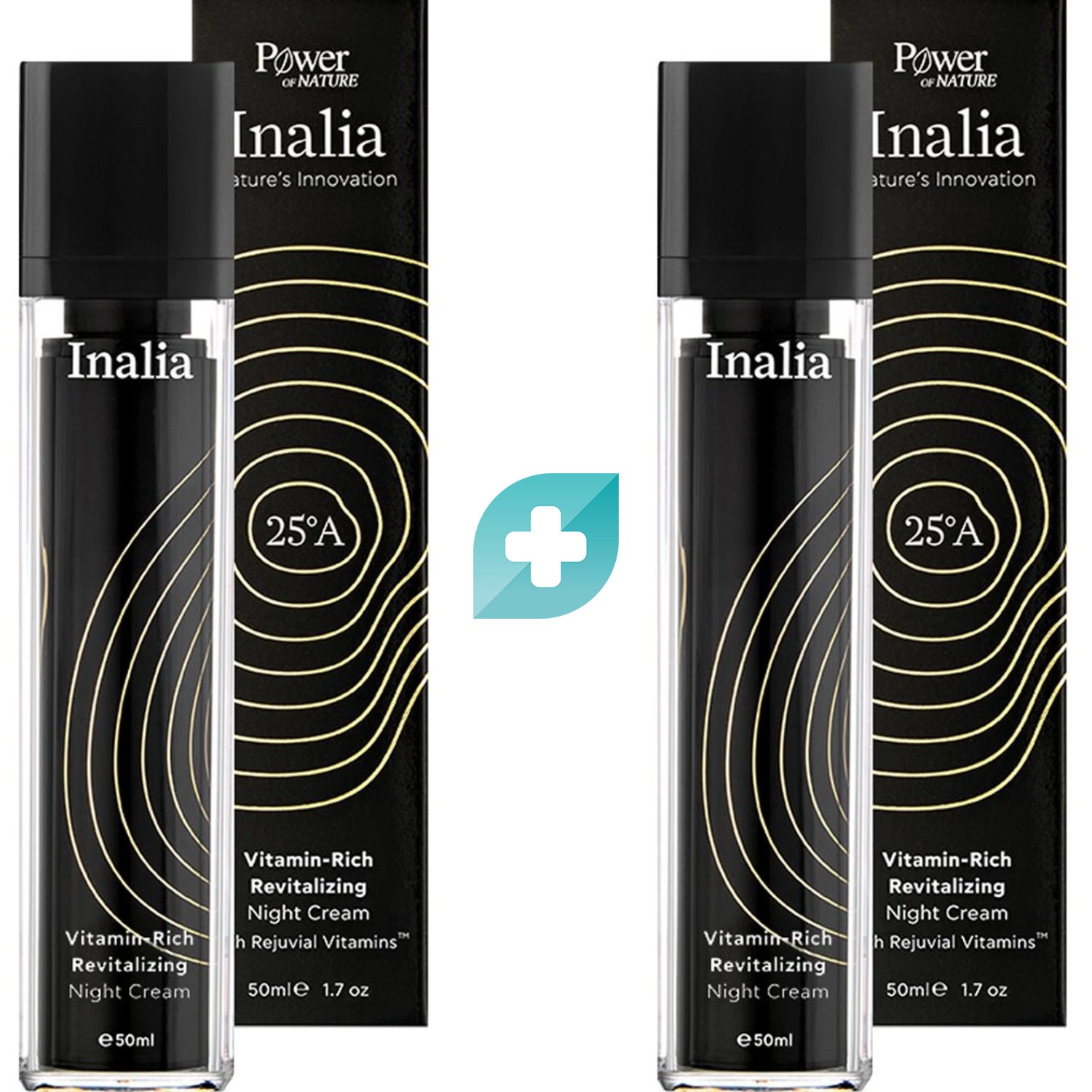 Inalia Σετ Inalia Vitamin-Rich Revitalizing Night Cream with Rejuvial Vitamins Αντιρυτιδική Κρέμα Προσώπου Νυκτός με Βελούδινη Υφή για Σύσφιξη & Αναζωογόνηση 2x50ml