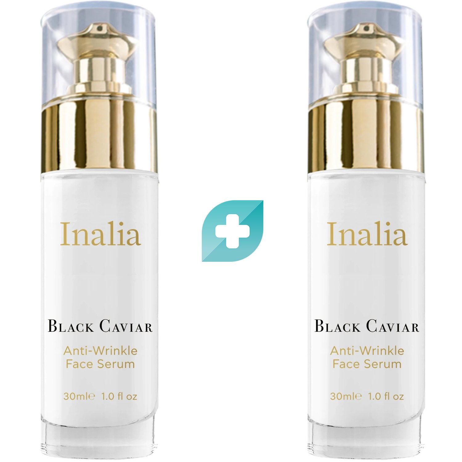 Inalia Σετ Inalia Black Caviar Anti-Winkle Face Serum Αντιρυτιδικός Ορός Προσώπου με Εκχύλισμα Χαβιαριού 2x30ml