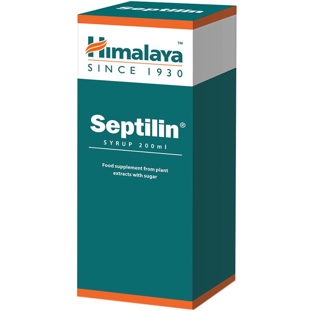 Himalaya Himalaya Septilin Syrup Συμπλήρωμα Διατροφής Αγιουβερδικής Φιλοσοφίας Εκχυλίσματος Βοτάνων σε Σιρόπι για την Ενίσχυση του Ανοσοποιητικού Συστήματος με Γεύση Μέντα 200ml