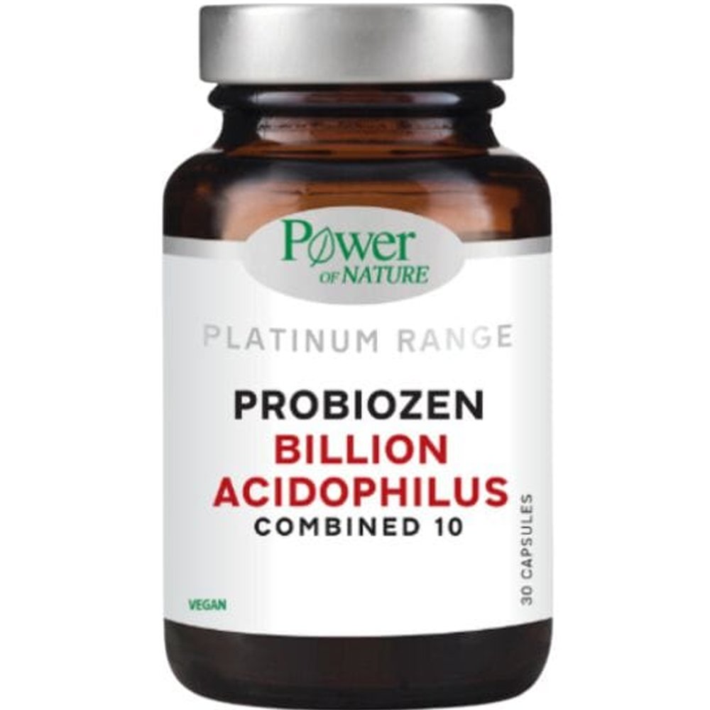 Power Health Power Health Platinum Range Probiozen Billion Acidophilus Combined 10 Συμπλήρωμα Διατροφής με Προβιοτικά σε Υψηλή Περιεκτικότητα για τη Σωστή Λειτουργία της Εντερικής Χλωρίδας 30caps