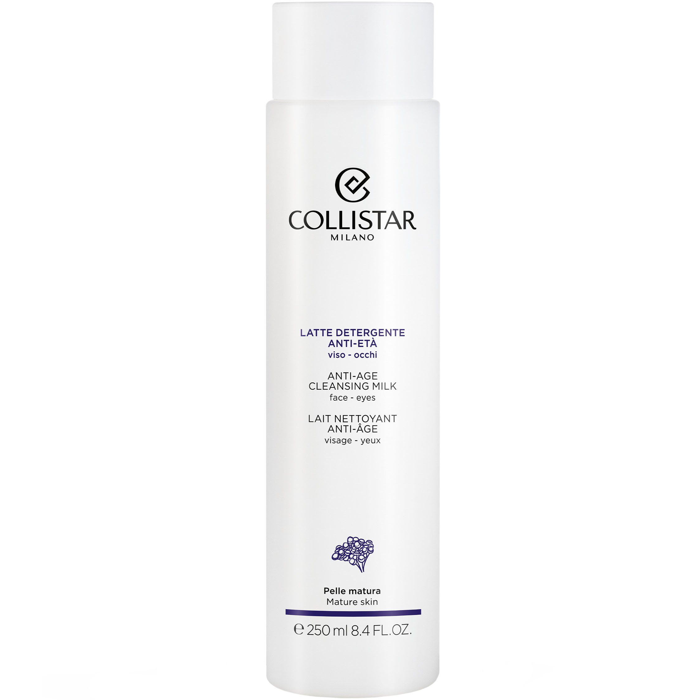 Collistar Collistar Anti-Age Cleansing Milk Γαλάκτωμα Καθαρισμού & Ντεμακιγιάζ Προσώπου - Ματιών με Αντιγηραντική Δράση, Κατάλληλο για Ώριμες Επιδερμίδες 250ml