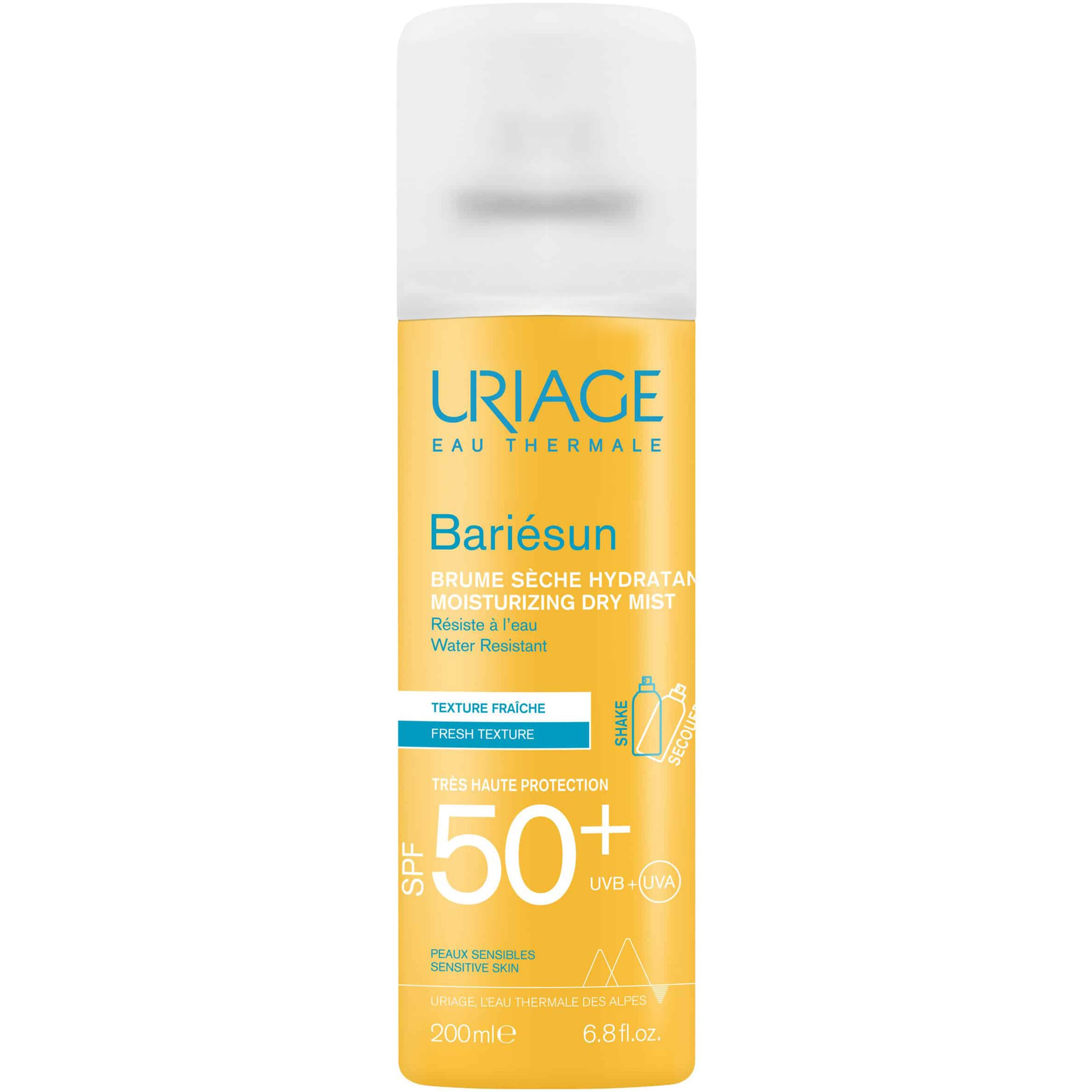 Uriage Uriage Bariesun Dry Mist Very High Protection Spf50+ Αντηλιακό Mist Προσώπου - Σώματος Πολύ Υψηλής Προστασίας με Ματ Αποτέλεσμα, Κατάλληλο για Ευαίσθητες Επιδερμίδες 200ml