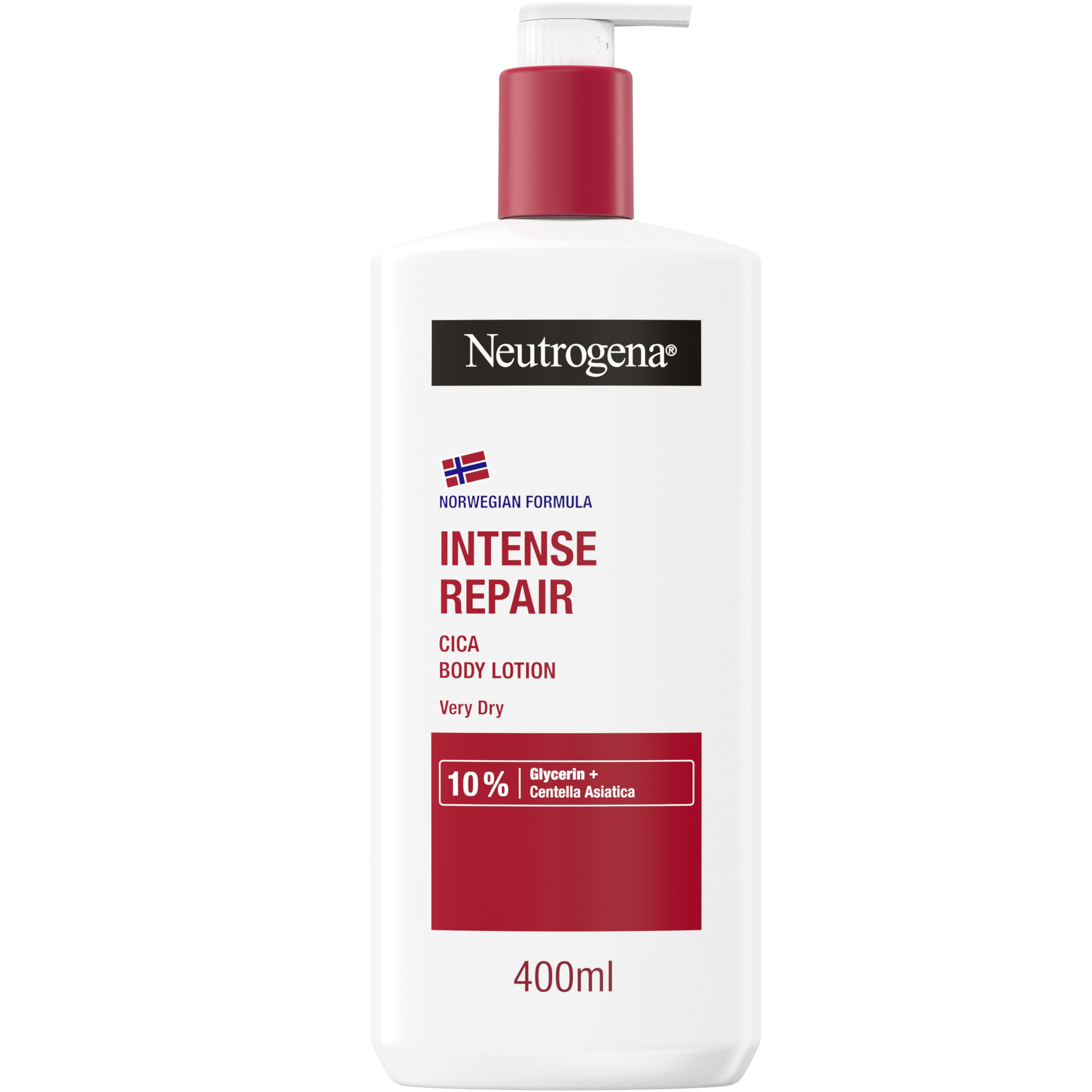 Neutrogena Intense Repair Cica Body Lotion for Very Dry Skin Καταπραϋντικό, Επανορθωτικό Ενυδατικό Γαλάκτωμα Σώματος, Κατάλληλο για Πολύ Ξηρές Επιδερμίδες 400ml