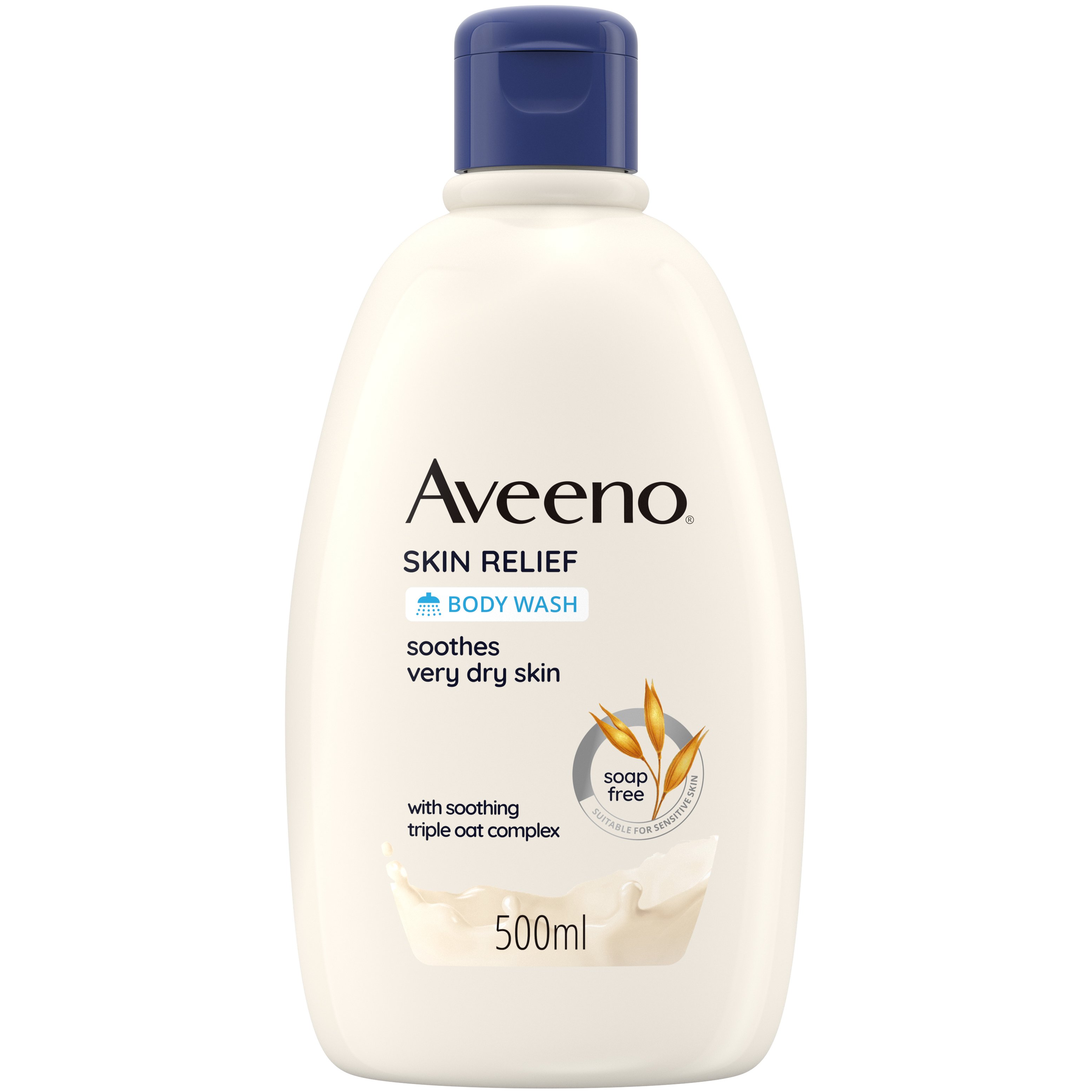 Aveeno Skin Relief Body Wash Αφρόλουτρο Χωρίς Σάπωνες με Καταπραϋντικές Ιδιότητες, Κατάλληλο για Πολύ Ξηρές & Ευαίσθητες Επιδερμίδες 500ml